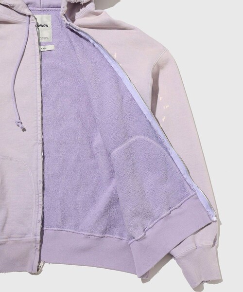 ADAM ET ROPE'(アダムエロペ)の「【BOWWOW/バウワウ】ZIP HOODIE AGED(パーカー・メンズ・パープル・L/M)」の8枚目の写真
