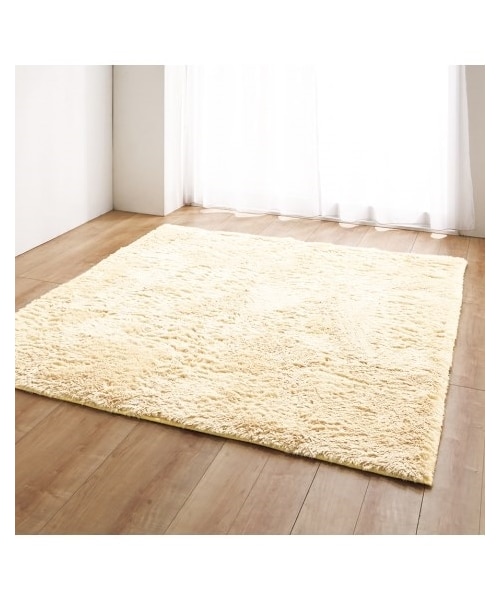 nissen（ニッセン）の「厚みが選べる！極細マイクロシャギーラグ（ラグ/マット・メンズ・アイボリー/ベージュ/ライムグリーン/ライトピンク・約130×185cm(10mm)/約185×185cm(10mm)/約185×240cm(10mm)/約130×185cm(20mm)/約185×185cm(20mm)/約185×240cm(20mm)）」の4枚目の写真