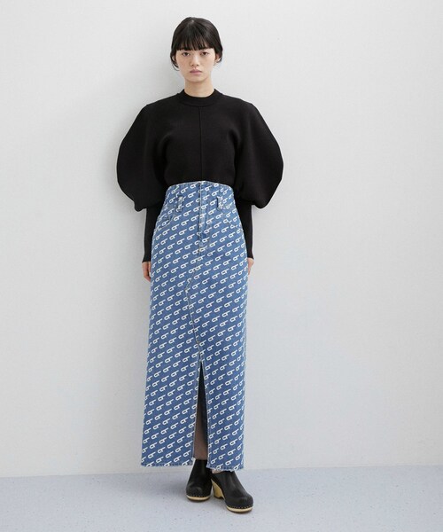 ADAM ET ROPE'(アダムエロペ)の「【サステナブル】コルセットディテールデニムスカート(デニムスカート・レディース・サックス/ターコイズ・36/38)」の16枚目の写真