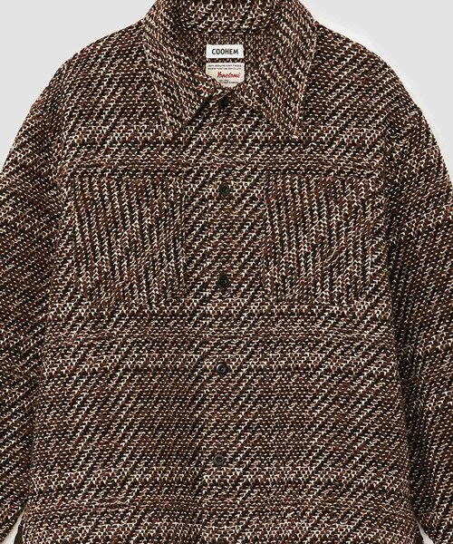 ROPE'（ロペ）の「【COOHEM】VELVET CHECK TWEED JACKET (コーヘン/ツイードジャケット)（ブルゾン・レディース・ダークブラウン/オレンジ系・F）」の10枚目の写真
