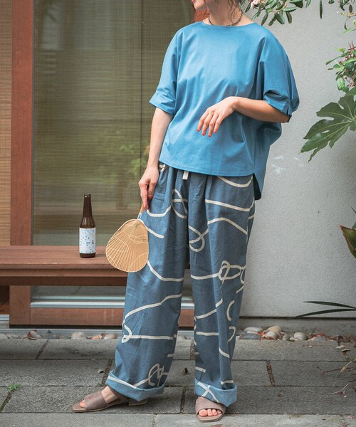 URBAN RESEARCH(アーバンリサーチ)の「SENTO-GRASHI 「ゆ」pants (long)(その他パンツ・メンズ・BLK×CCL/BEG×OFF/BLU×OFF・M/L/L/XL)」の22枚目の写真