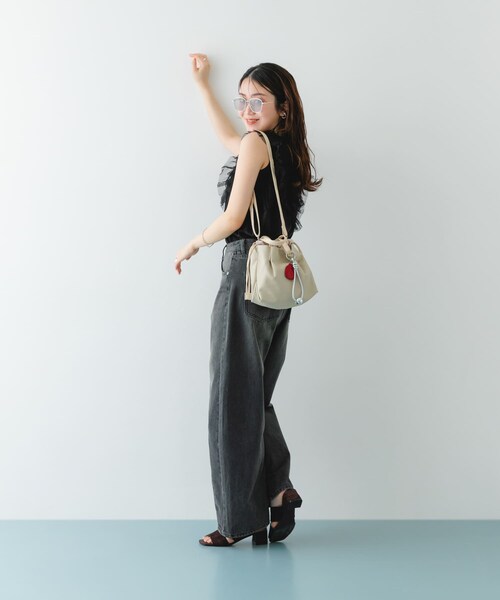 RODE SKO（ロデスコ）の「『XSサイズ』ウォッシャブルプチバッグ（ショルダーバッグ・レディース・BLACK/BEIGE/D.SILVER/BLUE GRAY/SILVER/MINT/OFF/BROWN・one）」の12枚目の写真
