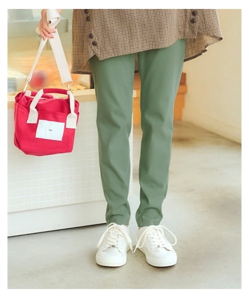 nissen（ニッセン）の「＜大きいサイズ＞ゆったりはいてスッキリ見える２WAYストレッチパンツ（ゆったりヒップ）（チュニック用）（パンツ・レディース・黒/ブルー/ベージュ/オリーブ/ネイビー・L/LL/3L/4L/5L/6L/8L/10L）」の12枚目の写真