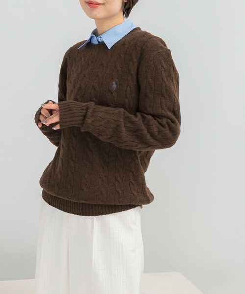 URBAN RESEARCH ROSSO（アーバンリサーチロッソ）の「POLO RALPH LAUREN　WOOL CASHMERE KNIT（ニット/セーター・レディース・NAVY/GREY/BROWN・S/M）」の13枚目の写真