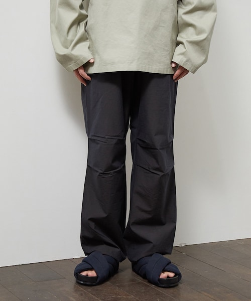 AURALEE】WASHED FINX RIPSTOP CHAMBRAY FIELD PANTS