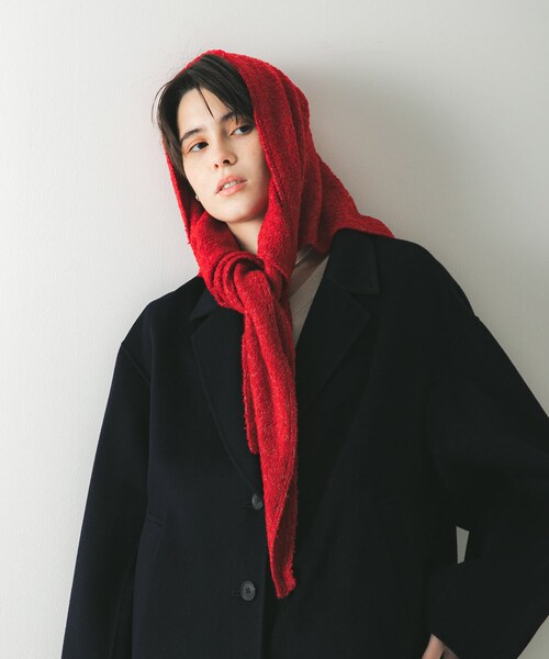 URBAN RESEARCH（アーバンリサーチ）の「ウールカシミヤサンカクストール（ストール/ショール・レディース・WHITE/RED/NAVY・-）」の20枚目の写真