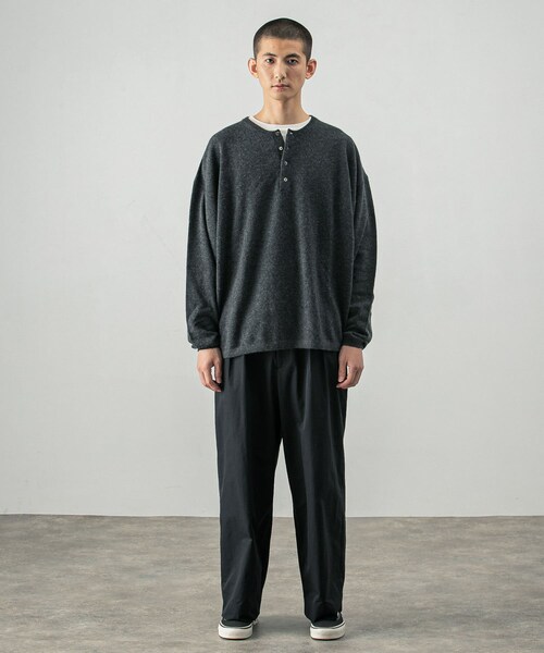 SUPER WIDE CASHMERE HENRY NECK