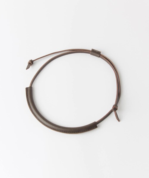 KBF（ケイビーエフ）の「レザーチョーカー（ネックレス・レディース・D/BROWN/BEIGE・One）」の3枚目の写真