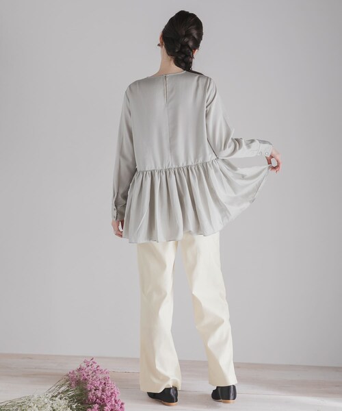 SENSE OF PLACE by URBAN RESEARCH(センスオブプレイスバイアーバンリサーチ)の「スリットワイドパンツ(その他パンツ・レディース・IVORY/GREIGE/BEIGE・S/M)」の8枚目の写真
