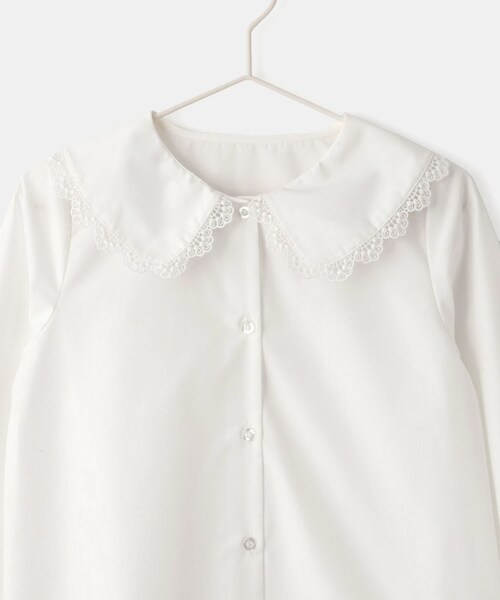 ROPE' PICNIC(ロペピクニック)の「【KIDS/キッズ】ビックカラーブラウス/セレモニー対応(シャツ/ブラウス・キッズ・ホワイト・110/120/130/140/150)」の9枚目の写真