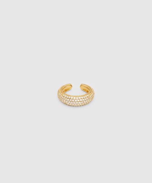 TOM WOOD　Ear Cuff Thick Zircon Gld