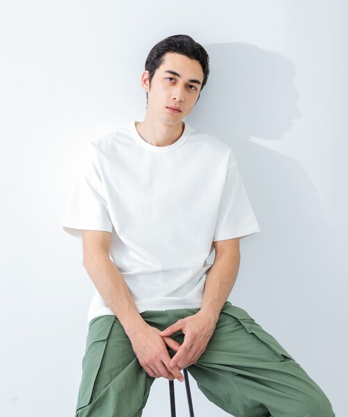 URBAN RESEARCH(アーバンリサーチ)の「接触冷感スムージーTシャツ(Tシャツ/カットソー・メンズ・WHITE/BLACK/NAVY/S.BLUE/TAUPE・S/M/L/XL)」の7枚目の写真