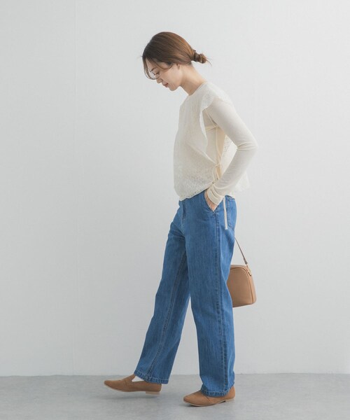 URBAN RESEARCH DOORS（アーバンリサーチドアーズ）の「2WAYレースカバー（ストール/ショール・レディース・NATURAL/BLACK・One）」の19枚目の写真
