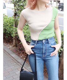 MURUA | ウェーブカットニットタンク(タンクトップ)