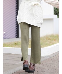 dazzlin | サイドスリットリブロングパンツ(その他パンツ)