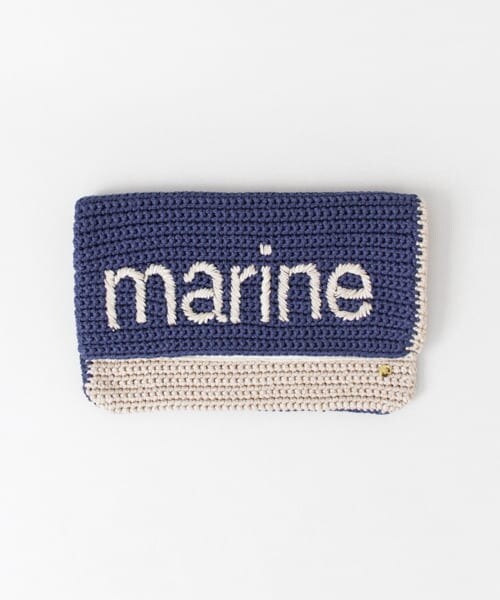 URBAN RESEARCH DOORS（アーバンリサーチドアーズ）の「バイカラー編みロゴクラッチ∴（クラッチバッグ・レディース・NOIR/MARIN・one）」の2枚目の写真
