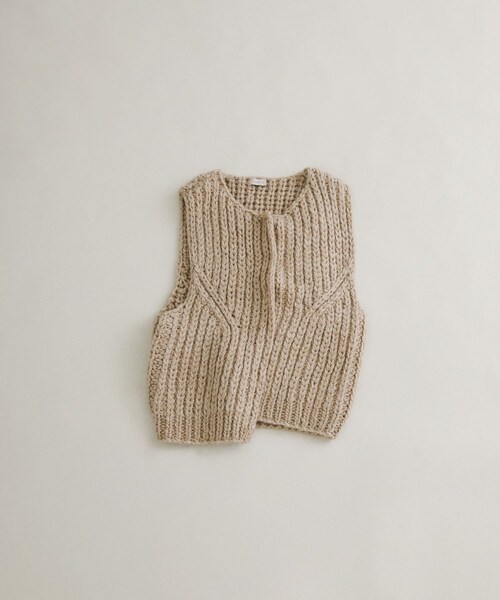 LAATO（ラート）の「hand knit vest（ベスト・レディース・クリーム/インク・FREE）」の3枚目の写真