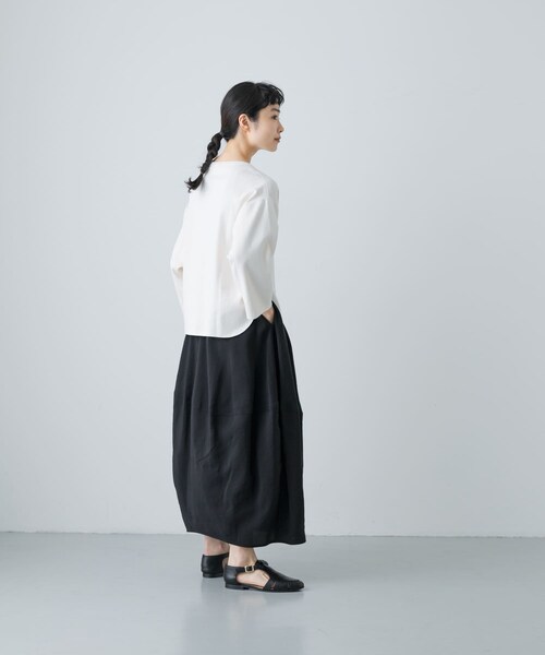 かぐれ（カグレ）の「YLEVE　COTTON RIB PULLOVER（Tシャツ/カットソー・レディース・WHITE/YELLOW・1）」の7枚目の写真