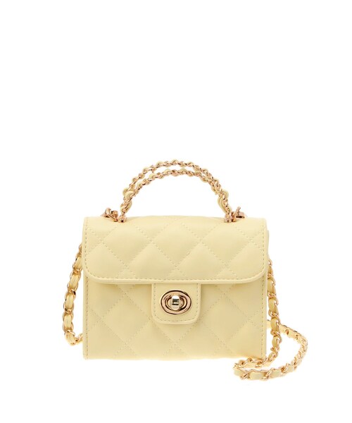 EATME（イートミー）の「キルティングミニショルダーバッグ（ハンドバッグ・レディース・オフホワイト/ブラック/イエロー/ブルー・F）」の7枚目の写真