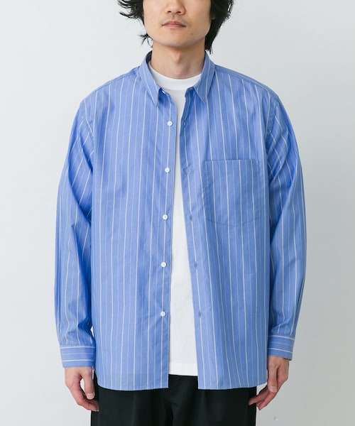 URBAN RESEARCH DOORS（アーバンリサーチドアーズ）の「STILL BY HAND　REGULAR COLLAR SHIRTS（シャツ/ブラウス・メンズ・NAVY ST/BLUE ST/WHITE・46/48）」の3枚目の写真
