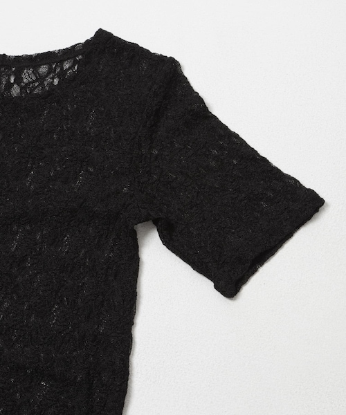 URBAN RESEARCH（アーバンリサーチ）の「ストレッチレースコンパクトTシャツ（Tシャツ/カットソー・レディース・OFF WHITE/BLACK・Free）」の21枚目の写真