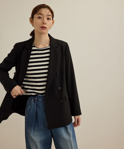 ROPE'（ロペ）の「ウールテーラードジャケット/撥水（テーラードジャケット・レディース・ブラック/ホワイト・36/38）」の12枚目の写真