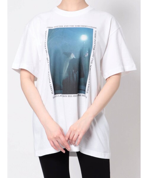 merry jenny（メリージェニー）の「ダンブルドアTee（Tシャツ/カットソー・レディース・オフホワイト/ブラック・F）」の2枚目の写真