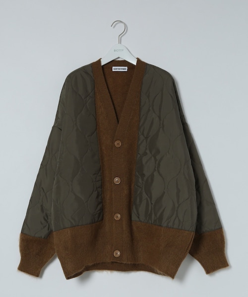 MENS【SOFTHYPHEN】QUILTING MIX MOHAIR CARDIGAN | 激安通販のイー
