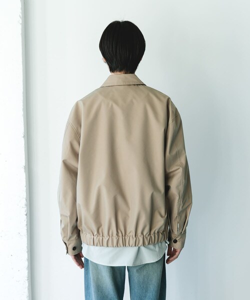 URBAN RESEARCH DOORS（アーバンリサーチドアーズ）の「ヘムシャーリング フルジップ ブルゾン（ブルゾン・メンズ・BEIGE/NAVY・M/L）」の9枚目の写真
