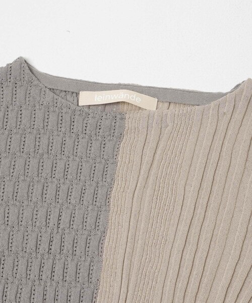 URBAN RESEARCH ROSSO（アーバンリサーチロッソ）の「leinwande　MIXTURE RIB KNITTED TOPS（ニット/セーター・レディース・GRAY/BLUE・Free）」の5枚目の写真