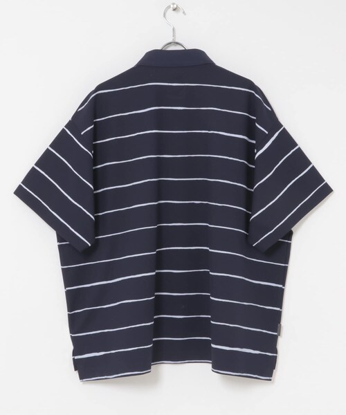 URBAN RESEARCH（アーバンリサーチ）の「SFC　SIDE STRIPE BIG POLO（ポロシャツ・メンズ・NAVY/WHITE/BLACK・M/L/XL/XXL）」の18枚目の写真