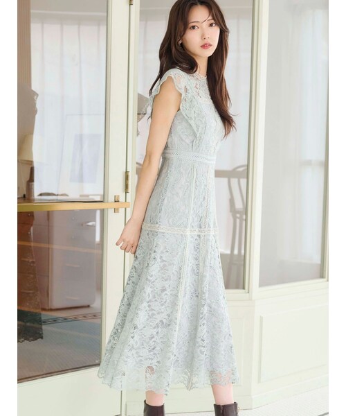 MERCURYDUO（マーキュリーデュオ）の「レースハイネックワンピース（ドレス・レディース・ブラック/ミントグリーン・S/M）」の9枚目の写真