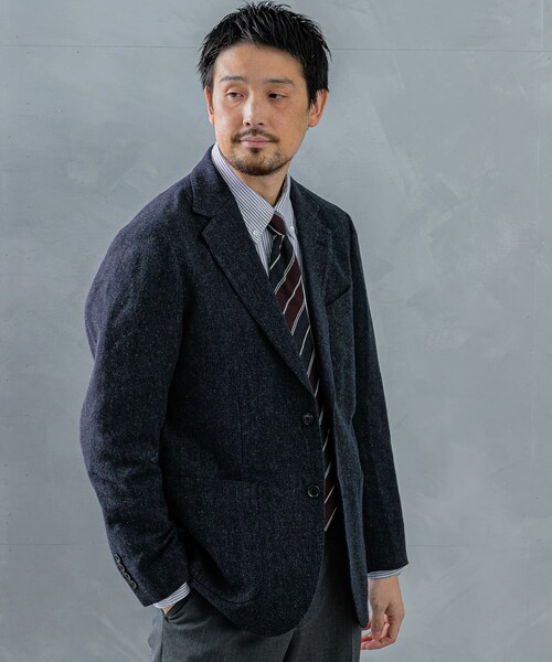 URBAN RESEARCH DOORS（アーバンリサーチドアーズ）の「LIFE STYLE TAILOR　NOVALANツィードジャケット（テーラードジャケット・メンズ・GREEN/NAVY/BROWN・44/46/48/50）」の9枚目の写真