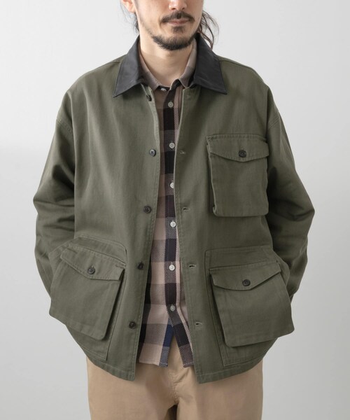 ITEMS URBANRESEARCH（アイテムズ アーバンリサーチ）の「カバーオールジャケット（カバーオール・メンズ・NVY/BLK/BEG/OLV/BGD・M/L）」の3枚目の写真
