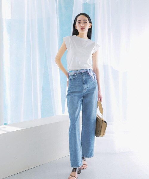 URBAN RESEARCH ROSSO（アーバンリサーチロッソ）の「クールタッチスーピマコットンフレンチTシャツ（Tシャツ/カットソー・レディース・PINK/OFF WHITE/MINT/D/NAVY・FREE）」の19枚目の写真