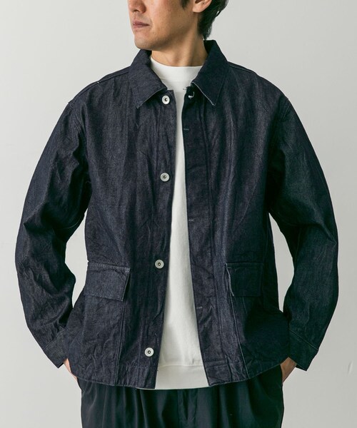 URBAN RESEARCH DOORS（アーバンリサーチドアーズ）の「STILL BY HAND　10oz denim jacket（デニムジャケット・メンズ・NAVY/IVORY・46/48）」の2枚目の写真