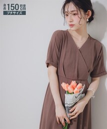 Petitjo | 小さいサイズ　カシュクールワンピース　低身長さん・小柄女性(ワンピース)