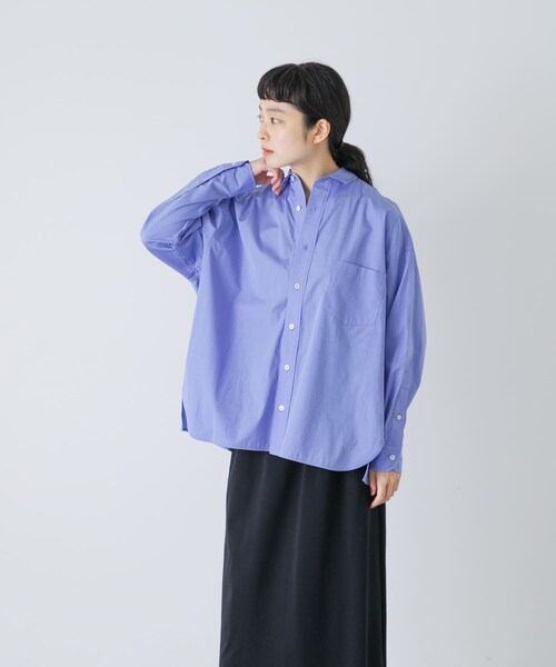 かぐれ（カグレ）の「TICCA　スクエアビッグシャツ（シャツ/ブラウス・レディース・BLACK ST/BLUE・1）」の19枚目の写真