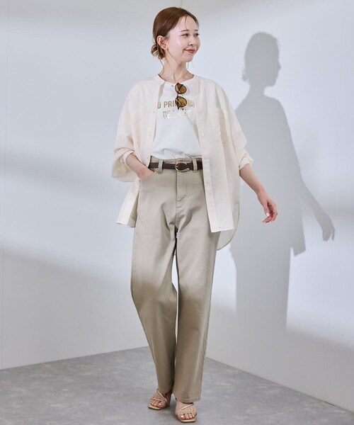 ROPE' PICNIC(ロペピクニック)の「着丈が選べるバンドカラー無地シアーシャツ(シャツ/ブラウス・レディース・ホワイト系/ダークブラウン/ピンク・38/38T)」の17枚目の写真
