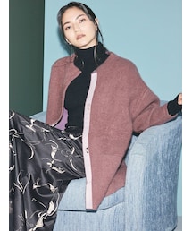 LAGUNAMOON | ラクーン配色ニットカーディガン(カーディガン/ボレロ)