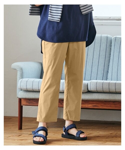 nissen（ニッセン）の「大きいサイズ　ストレッチうすカル楽ちんクロップドパンツ（吸汗速乾）（ゆったりヒップ）（パンツ・レディース・黒/ベージュ/ピスタチオ/ストロベリークリーム・L/LL/3L/4L/5L/6L/8L/10L）」の13枚目の写真