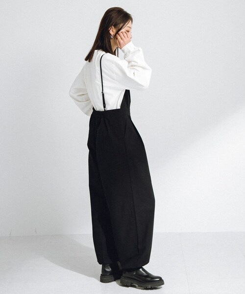 URBAN RESEARCH Sonny Label（アーバンリサーチサニーレーベル）の「コットンビスチェサロペット（サロペット/オーバーオール・レディース・ブラック/バター・FREE）」の11枚目の写真