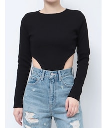 EVRIS | リブボディスーツ(Tシャツ/カットソー)