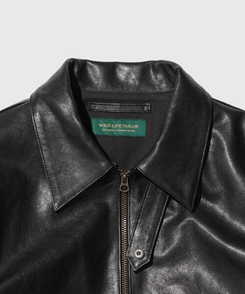 ADAM ET ROPE'(アダムエロペ)の「A-2 GOAT LEATHER BLOUSON(ライダースジャケット・メンズ・ブラック・L/M/S)」の8枚目の写真