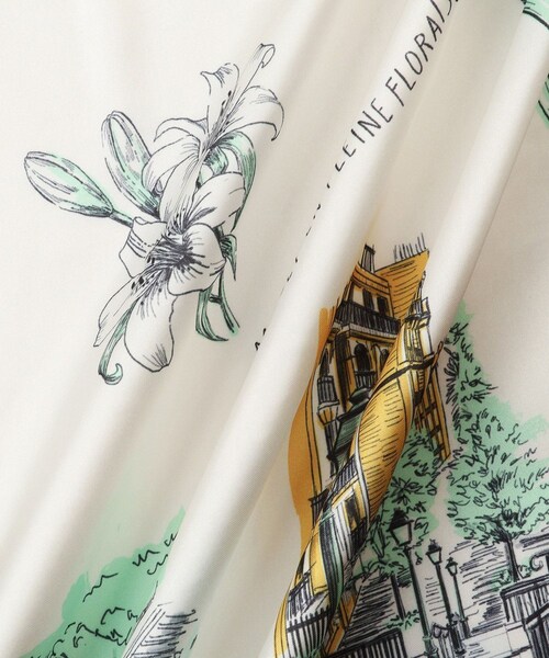 ROPE' PICNIC（ロペピクニック）の「シティーパターンスカーフ 90cm（バンダナ/スカーフ・レディース・ベージュ/サックス/オレンジ系・F）」の13枚目の写真