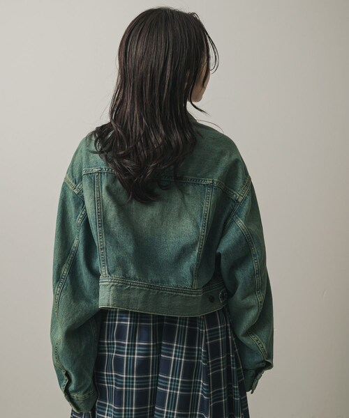 SENSE OF PLACE by URBAN RESEARCH（センスオブプレイスバイアーバンリサーチ）の「『別注』Lee101×SENSE OF PLACE　JACKET（デニムジャケット・レディース・BROWN/GREEN・FREE）」の9枚目の写真
