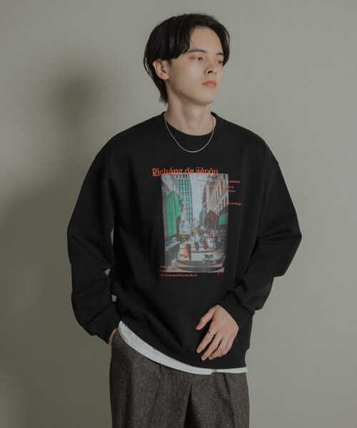 SENSE OF PLACE by URBAN RESEARCH(センスオブプレイスバイアーバンリサーチ)の「City graphic crew-neck Sweat(スウェット・メンズ・BLACK/GRAY/BLUE・M/L)」の8枚目の写真