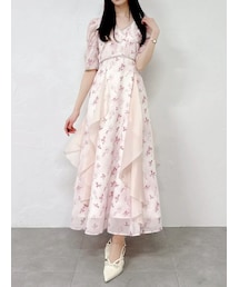 dazzlin | マチラッフルフラワープリントワンピース(ワンピース)