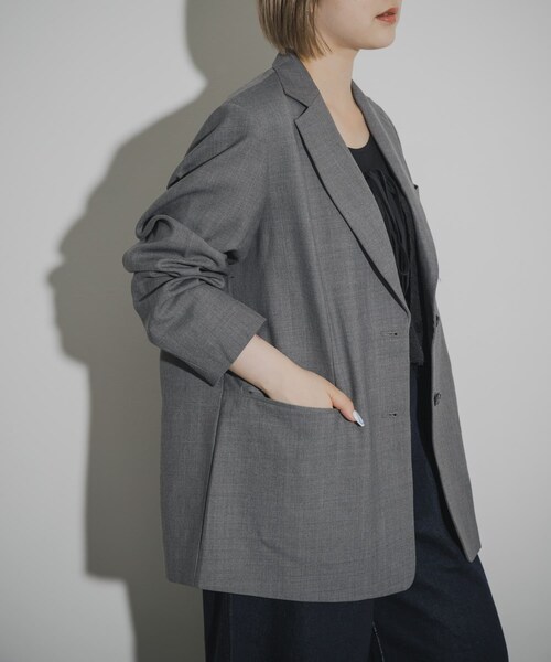 THE GOODLAND MARKET（ザグッドランドマーケット）の「cwtch　WOOL TAILOR JACKET（その他アウター・レディース・GRAY/CHARCOAL・Free）」の7枚目の写真
