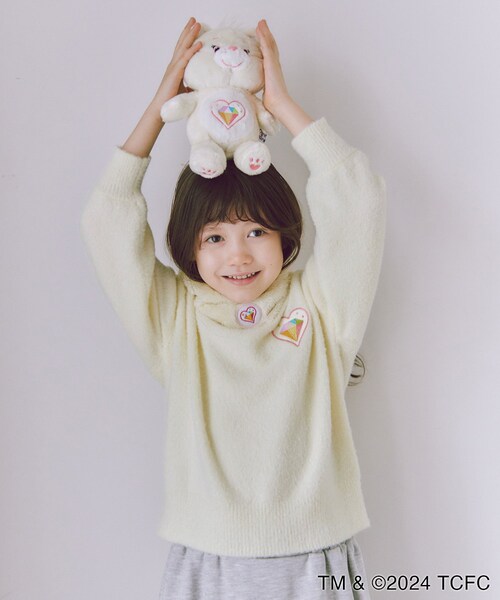 ROPE' PICNIC(ロペピクニック)の「【Care Bears(ケアベア)×ROPE' PICNIC】【KIDS】アソート刺繍ニットプルオーバー(ニット/セーター・キッズ・キナリ/キナリ系/ブラウン/サックス/ピンク・L/M/S)」の21枚目の写真